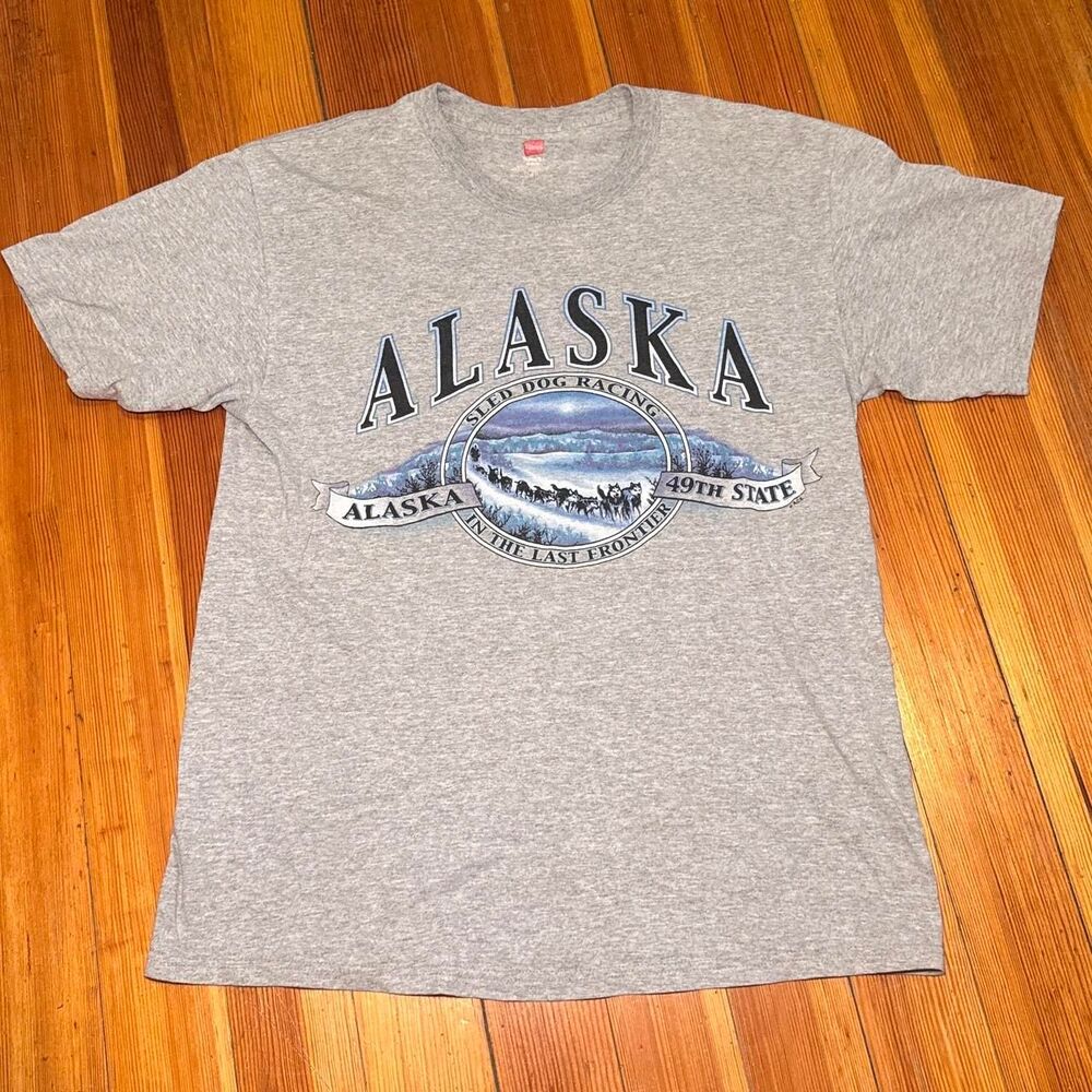 Hanes Alaska Men's Grey T-shirt